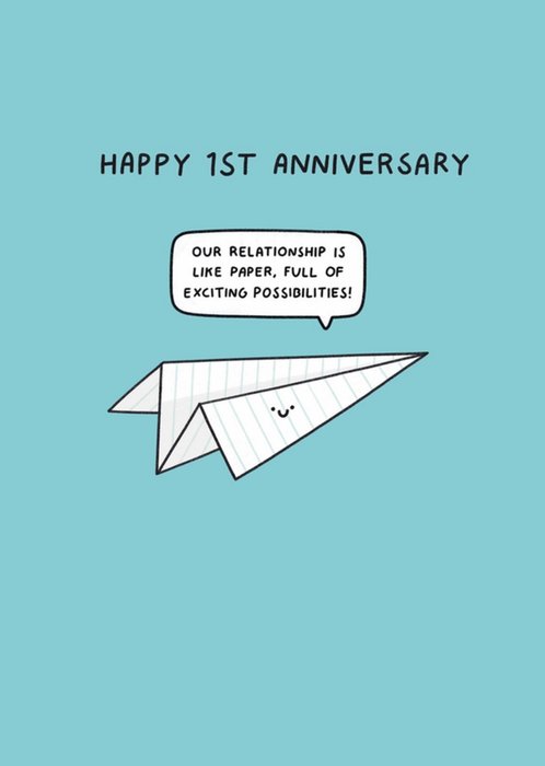 Scribbler Happy 1st Anniversary Card