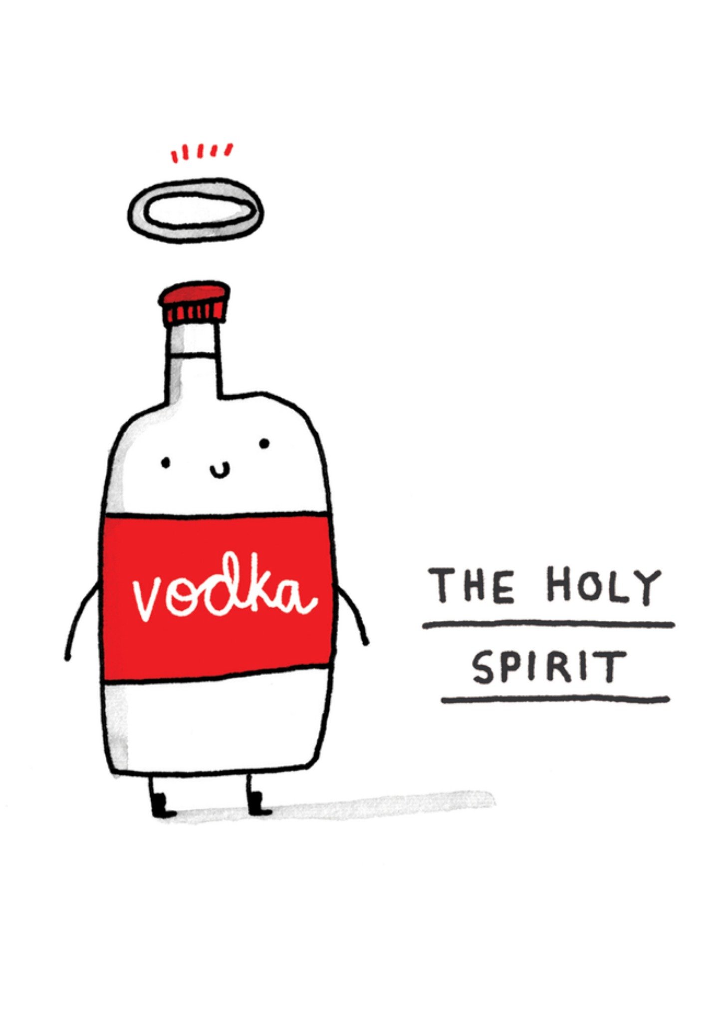 Moonpig Funny Vodka Holy Spirit Pun Card