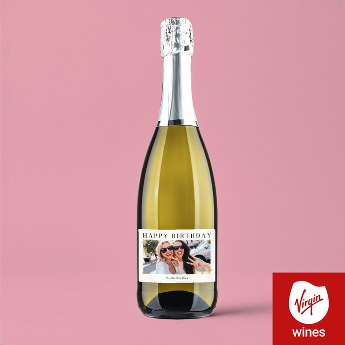 Personalised Photo Happy Birthday Prosecco 75cl