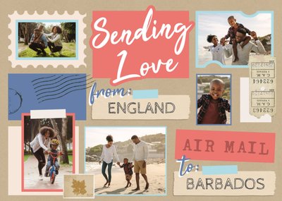 Sending Love Across The Miles Photo Upload Card