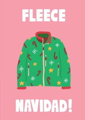 Lucy Maggie Funny Pun Fleece Navidad Christmas Card