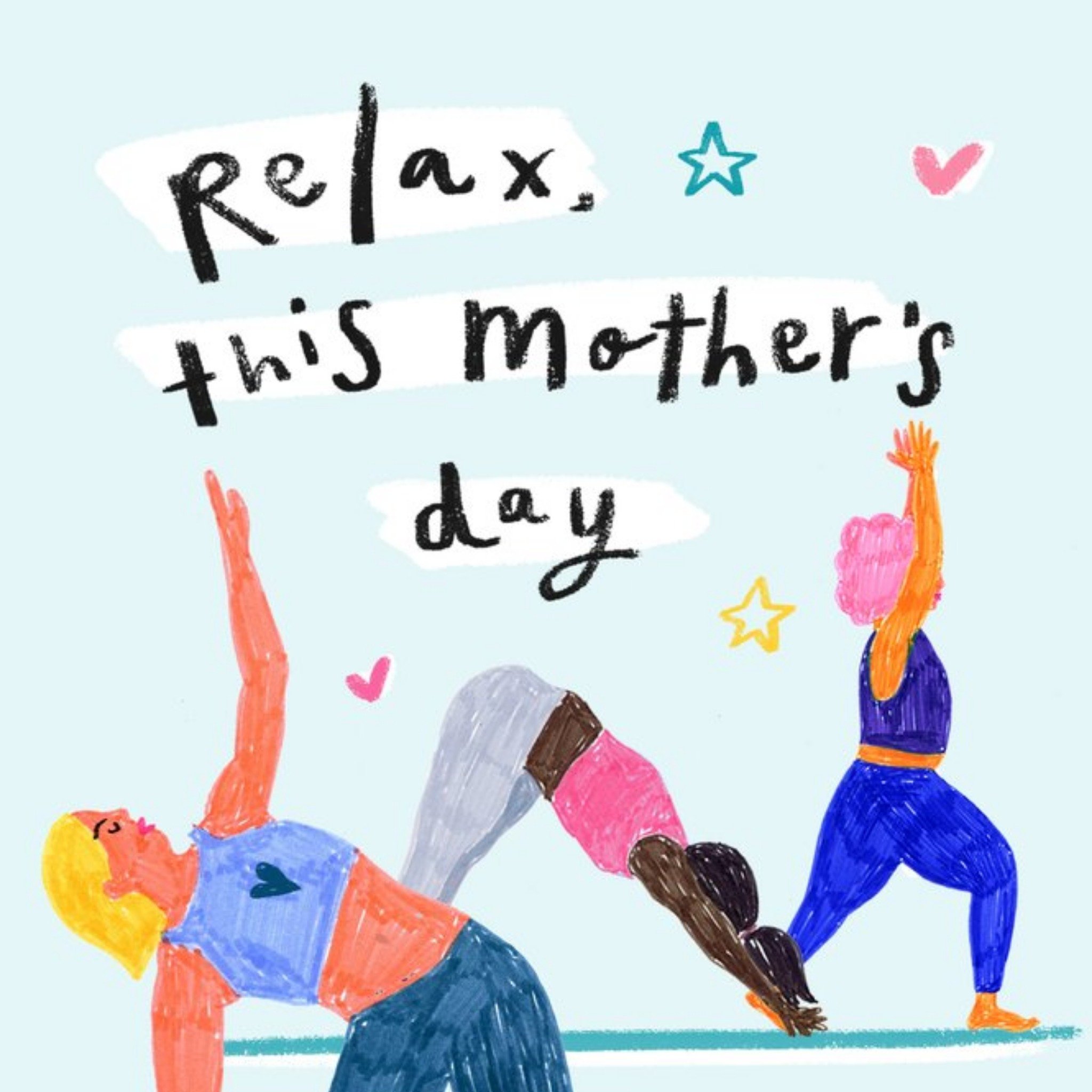 Moonpig Yoga Relaxtion Mindfulness Meditation Mothers Day Card