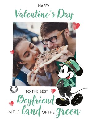 Disney Mickey Mouse Happy Valentines Day Photo Upload Irish Card