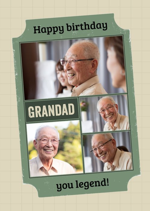 Happy Birthday Grandad You Legend Photo Upload Birthday Card