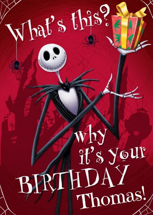 The Nightmare Before Christmas Personalised Birthday Card