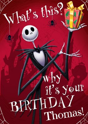 The Nightmare Before Christmas Personalised Birthday Card