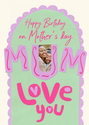 Happy Birthday On Mother's Day Photo Upload Card