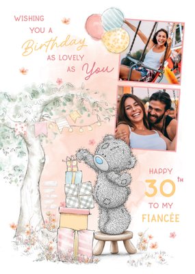 Tatty Teddy Photo Upload Fiancee 30th Birthday Card