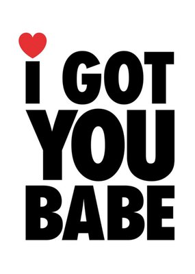 Modern Typograhical I Got You Babe Card