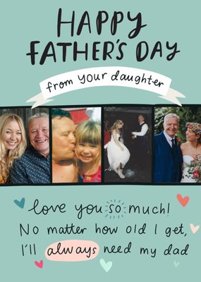 From Your Daughter Photo Upload Father's Day Card