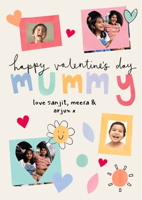 Collage Style Photo Upload Valentine's Day Card For Mummy