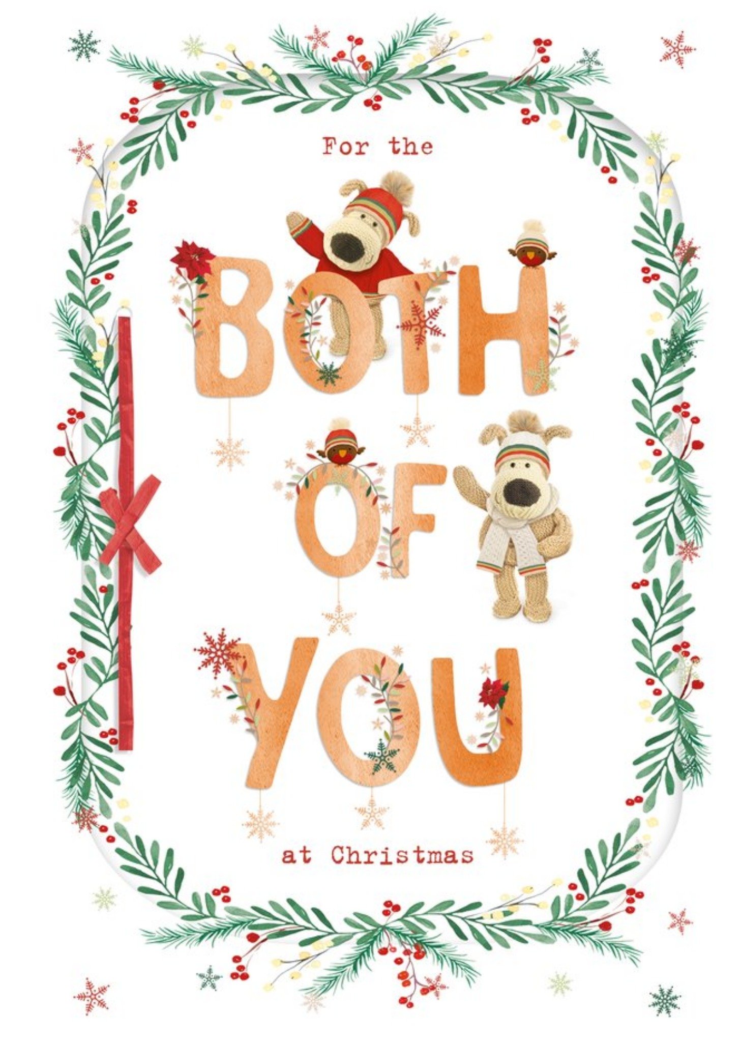 Boofle With Love To Both Of You At Christmas Card, Large