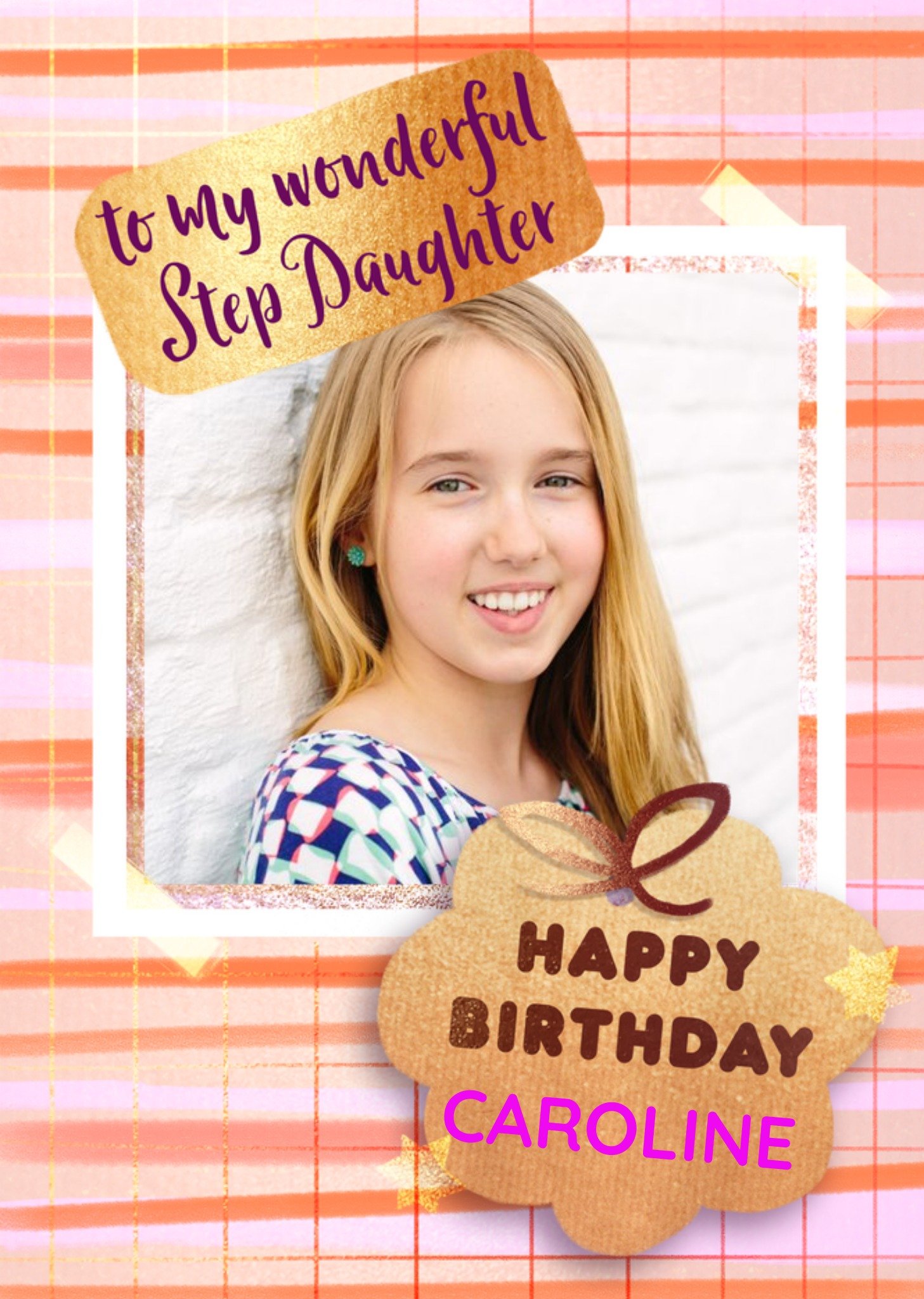Moonpig To My Wonderful Step Daughter Frame Photo Upload Birthday Card