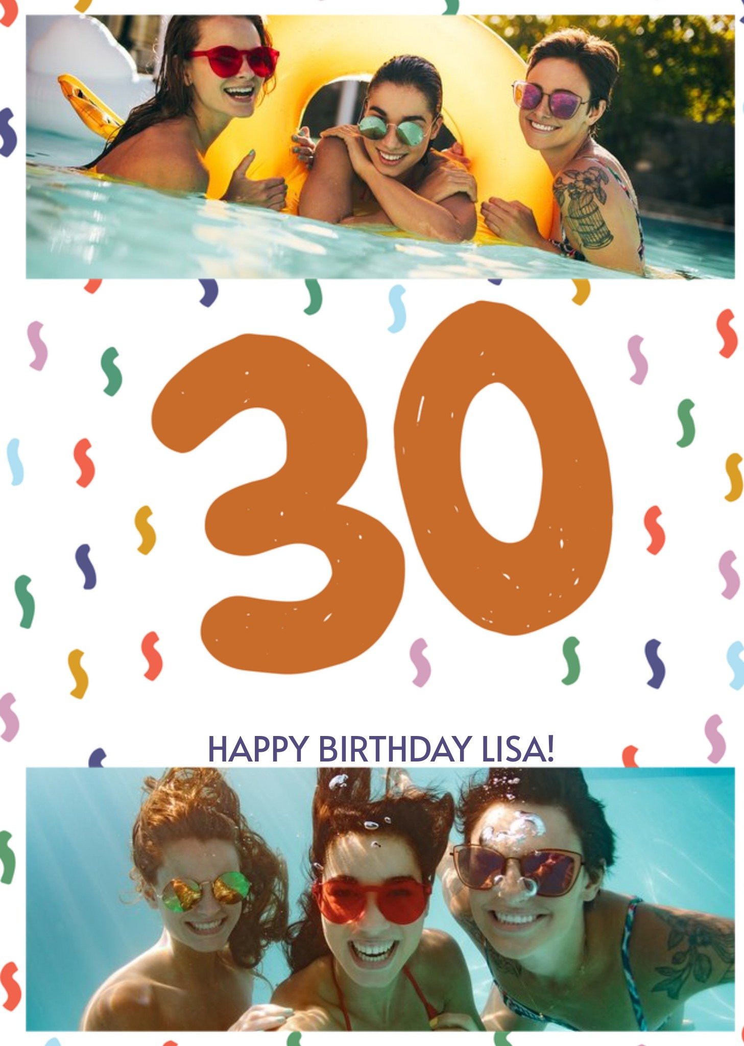 Moonpig Beck Ng Colouful Photo Upload Birthday Card