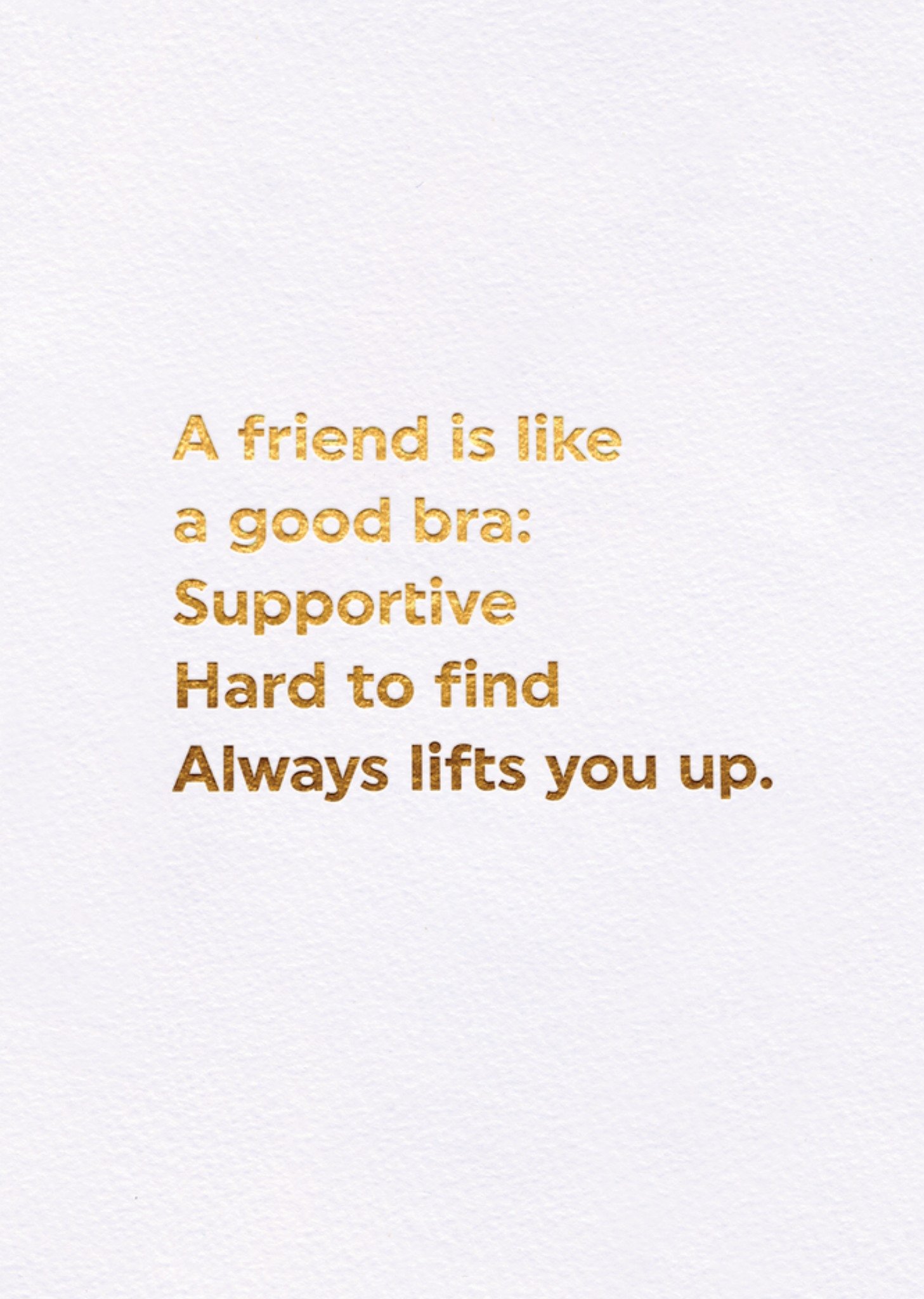 Moonpig A Friend Is Like A Good Bra Card