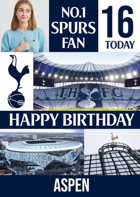 Tottenham Hotspur FC No.1 Spurs Fan Photo Upload 16th Birthday Card