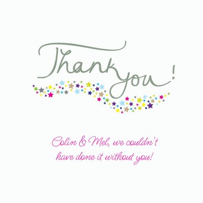 We Couldn't Have Done It Without You Personalised Thank You Card