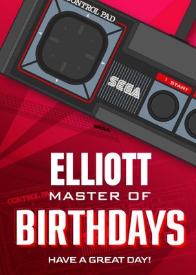 Sega Consoles Retro Master System Birthday Card