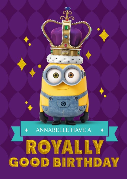 Kid's Birthday Cards - Minions - King Bob