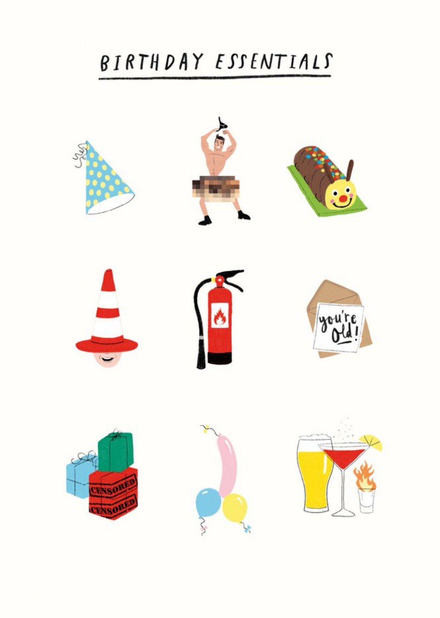 Moonpig Birthday Essentials Icons Birthday Card