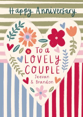 To A Lovely Couple Happy Anniversary Card