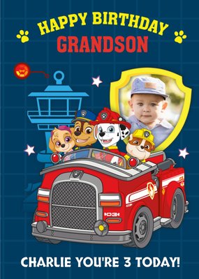 Paw Patrol Birthday Card for Grandson