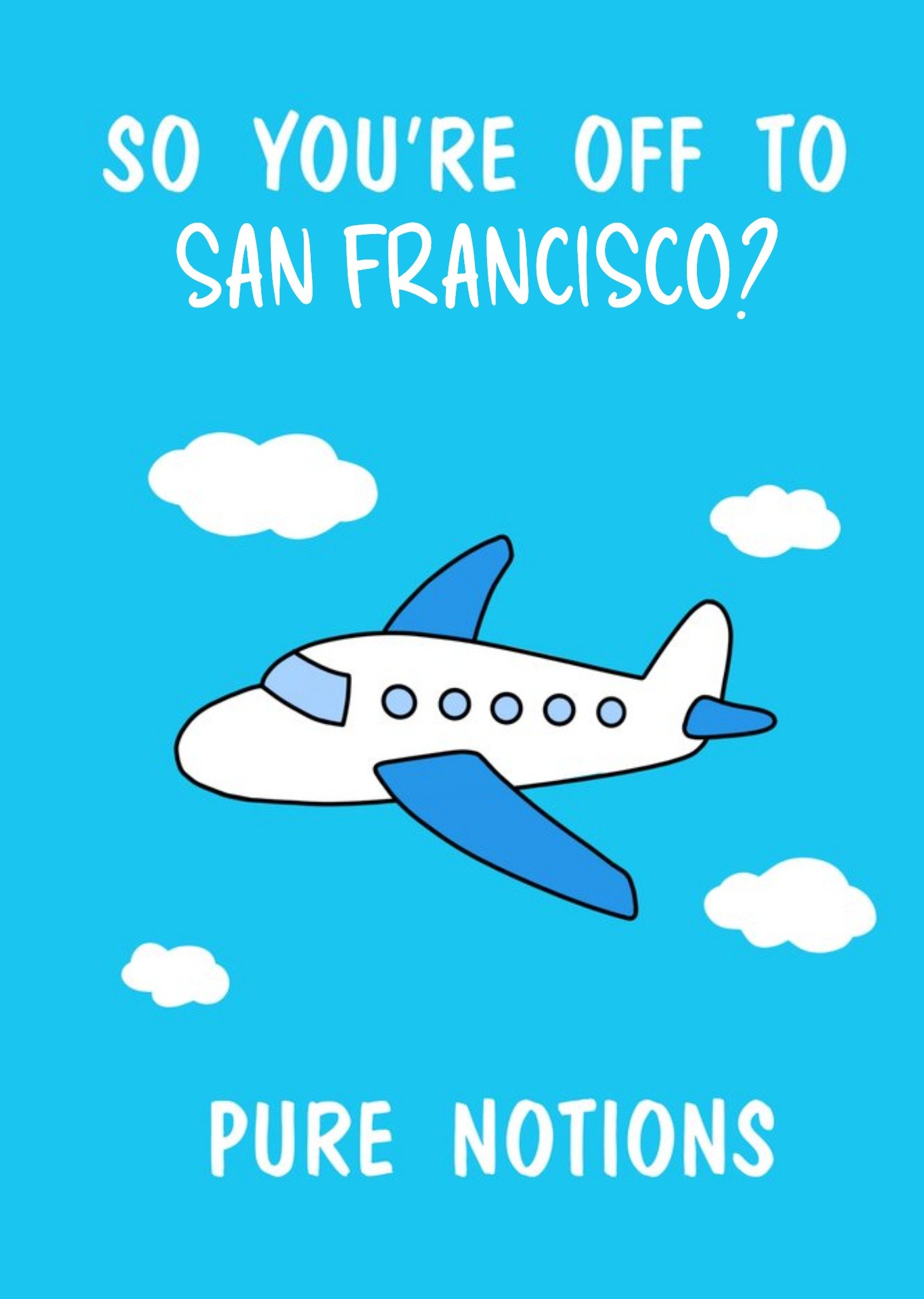 Moonpig Susan Mcging Aeroplane Pure Notions Bon Voyage Card