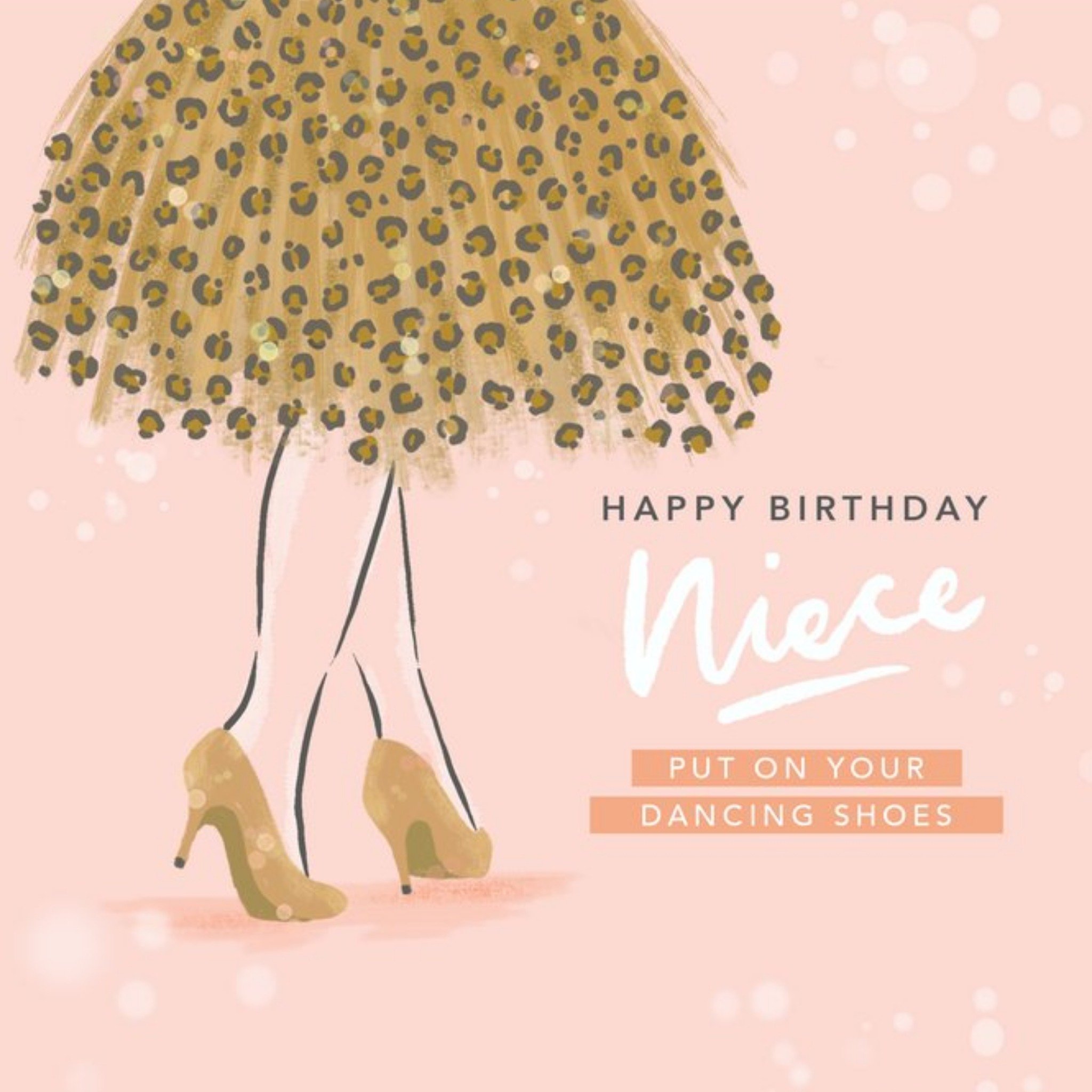 Moonpig Cute Illustration Happy Birthday Niece Put On Your Dancing Shoes Card