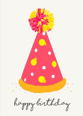 Ladies Birthday card - party hat