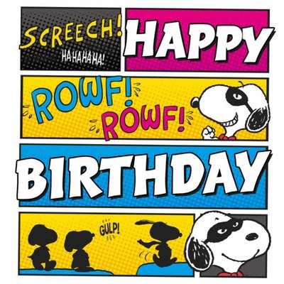 Peanuts Happy Birthday Comic Book Card