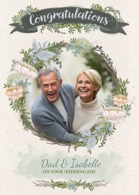 Wedding Card - Photo Upload - Newly Weds - Floral