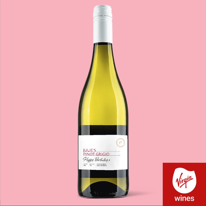 Personalised Birthday Pinot Grigio 75cl