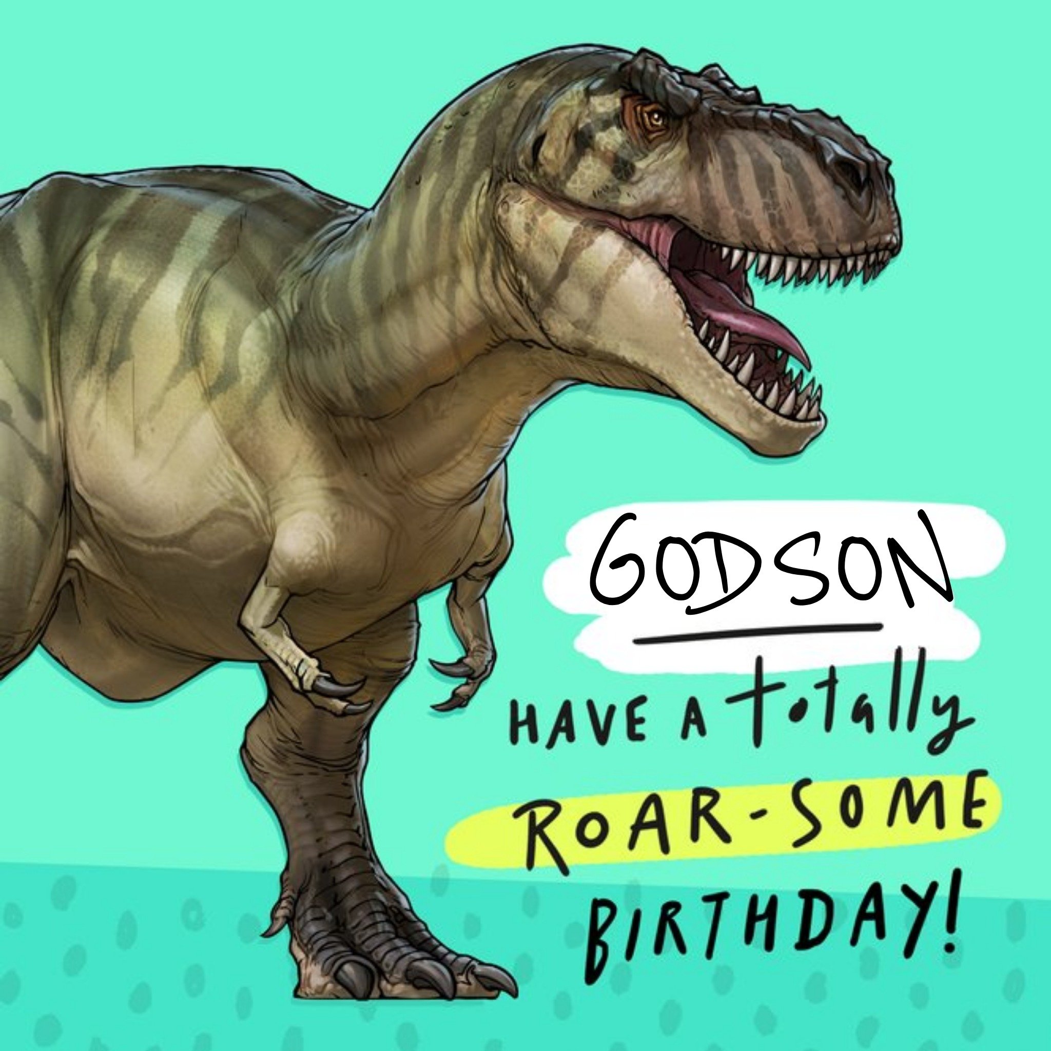 The Natural History Museum Dinosaur Godson Birthday Card - Tyrannosaurus Nhm Natural History Museum