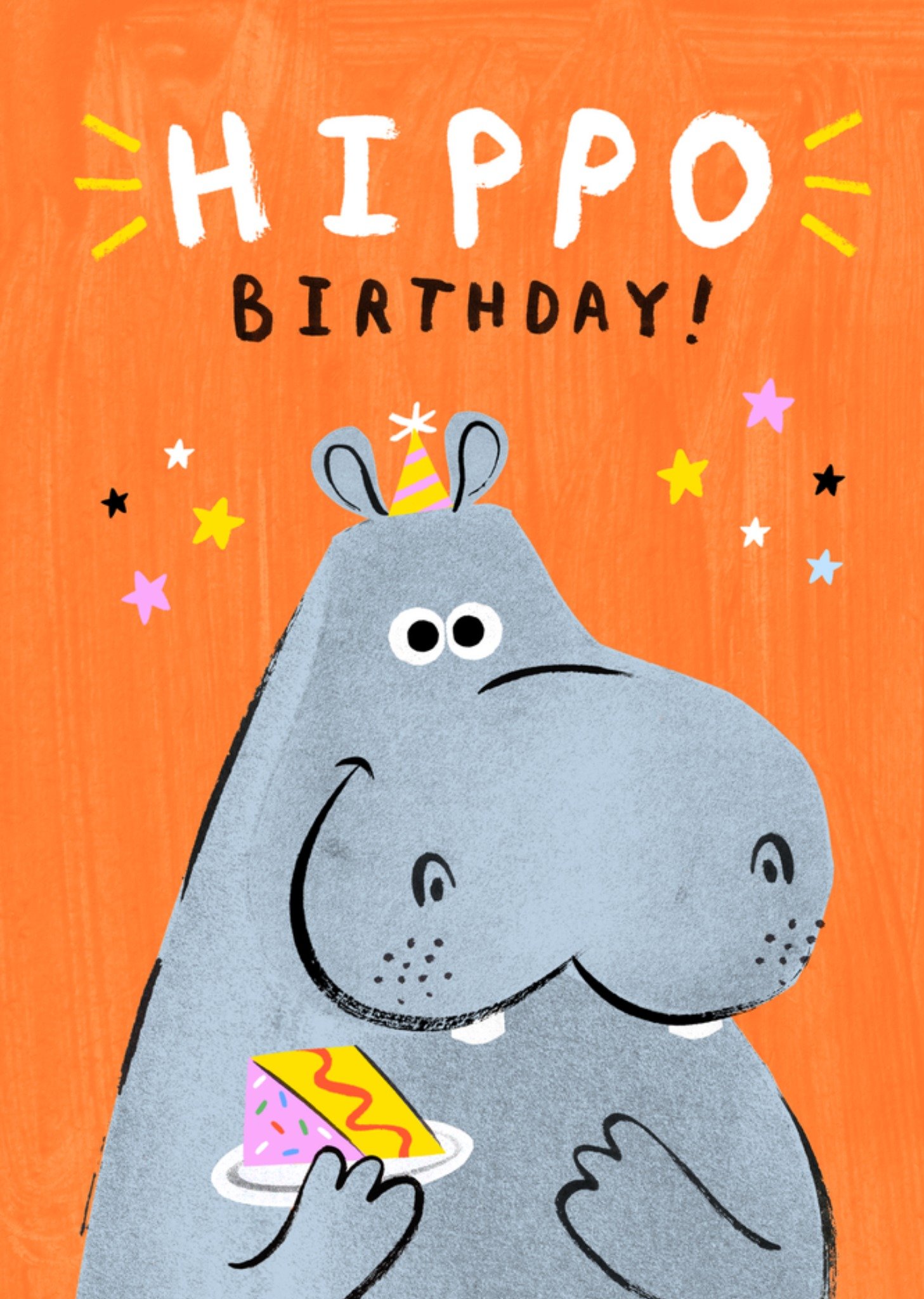 Moonpig Hippo Birthday Funny Illustrated Pun Card
