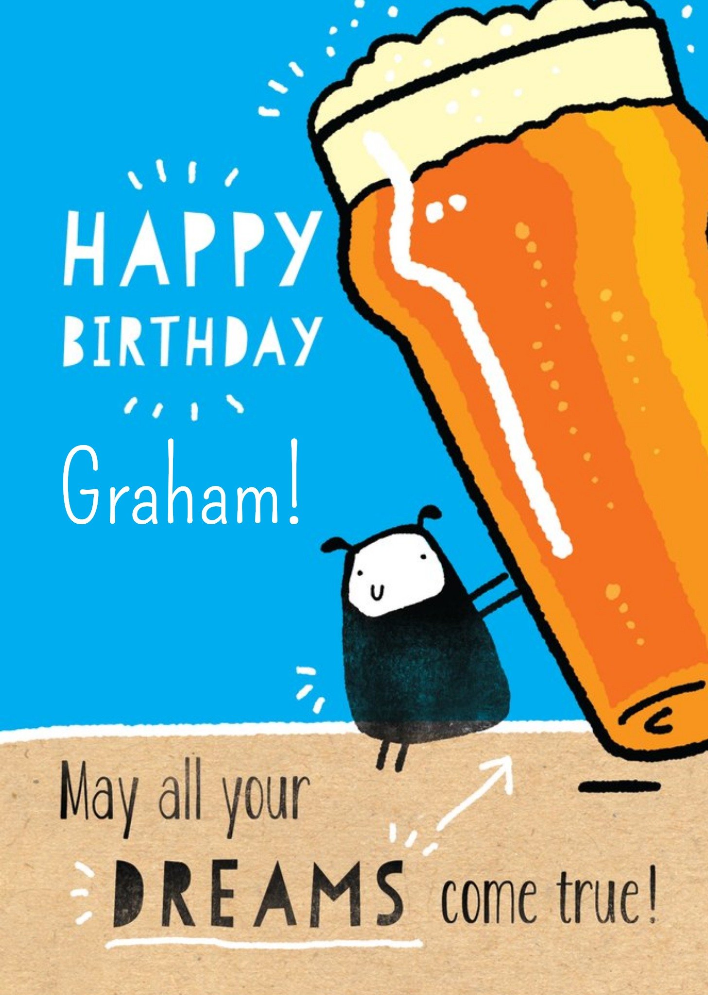 Moonpig Deeply Sheeply Dreams Come True Birthday Card