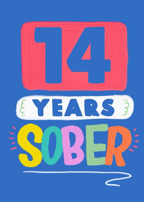 14 Years Sober Congratulations Sobriety Card