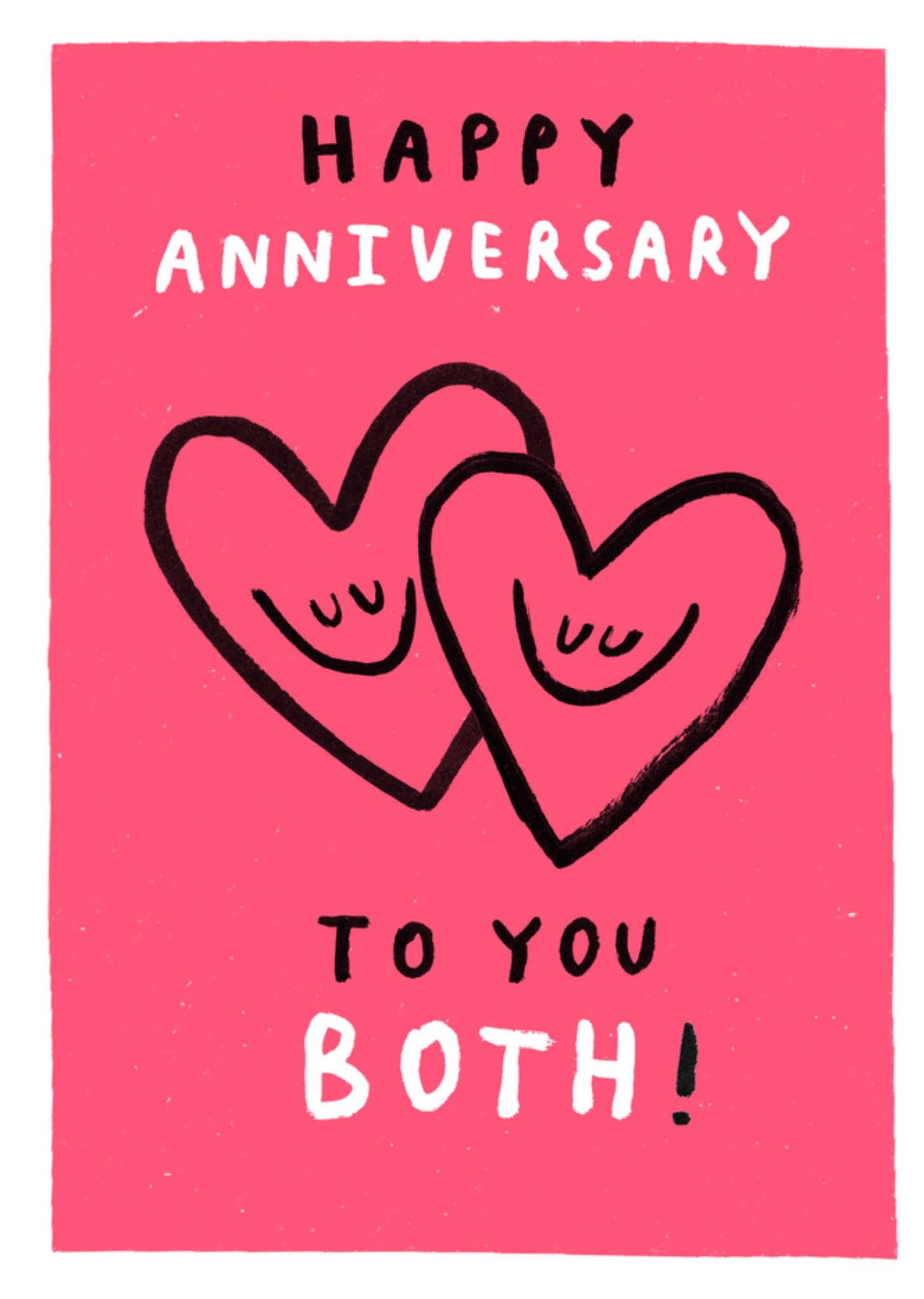 Moonpig Happy Anniversary To You Both Illustrated Hearts Card