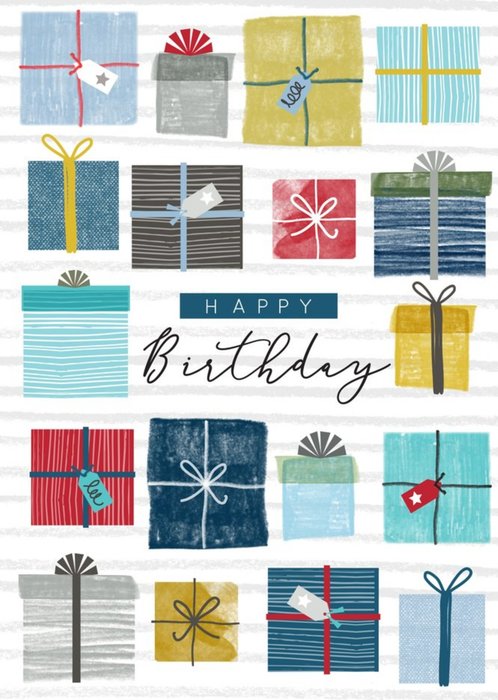 Modern Present Birthday Card