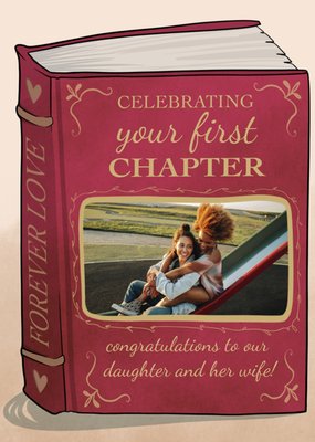 Celebrating Your First Chapter Photo Upload Daughter And Wife Anniversary Card