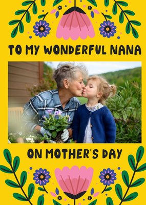 To My Wonderful Nana Photo Upload Mother's Day Card