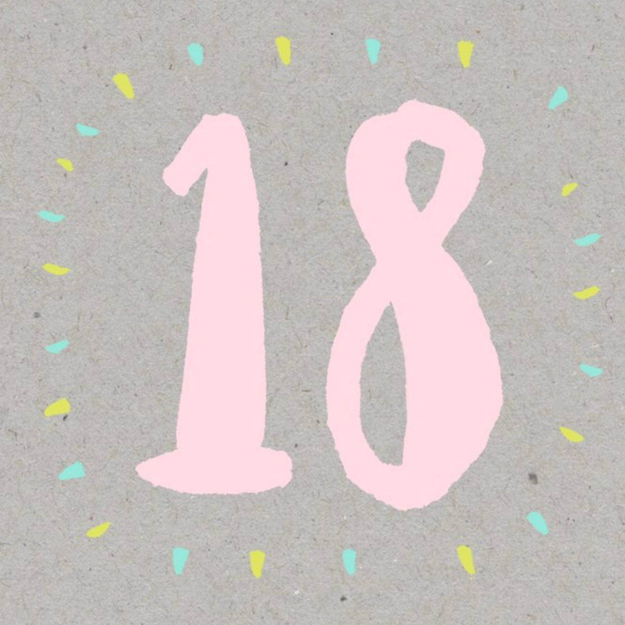 Moonpig Bright Pink Happy 18th Birthday Card