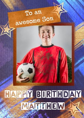 To An Awesome Son Photo Upload Birthday Card