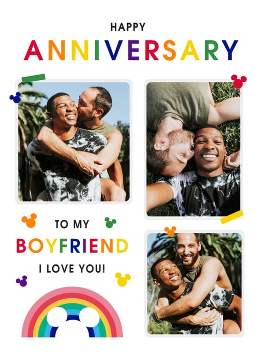 Disney Mickey and Minnie Mouse Boyfriend Anniversary Card