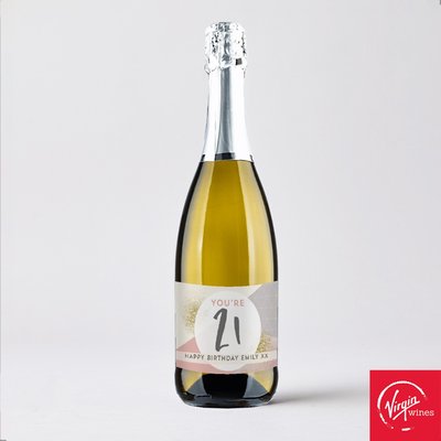 Virgin Wines Personalised 21st Birthday Prosecco 75cl