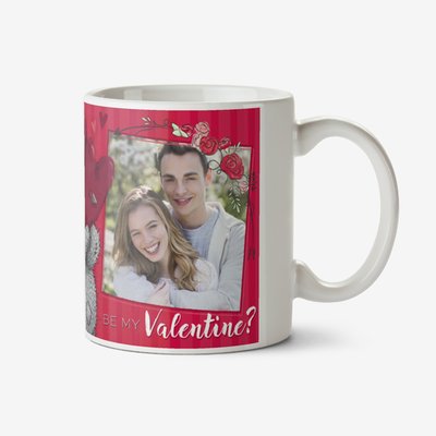 Valentine's Day Tatty Teddy Be My Photo Upload Mug