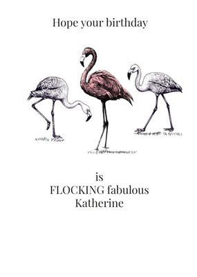 Birthday Card - Birds - Fabulous