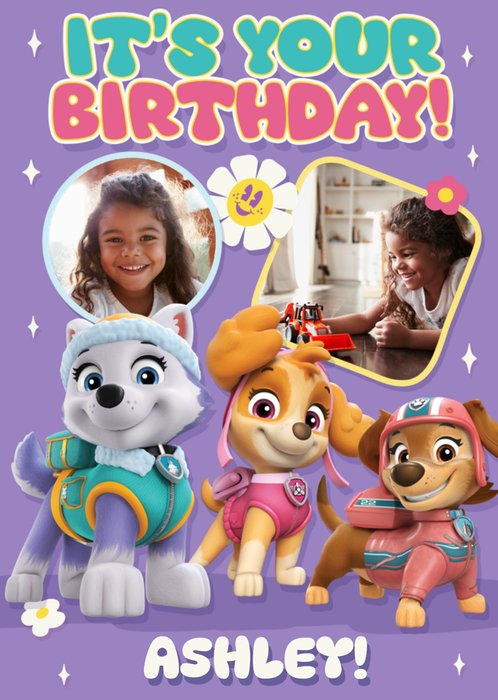 Paw Patrol Photo Upload Birthday Card