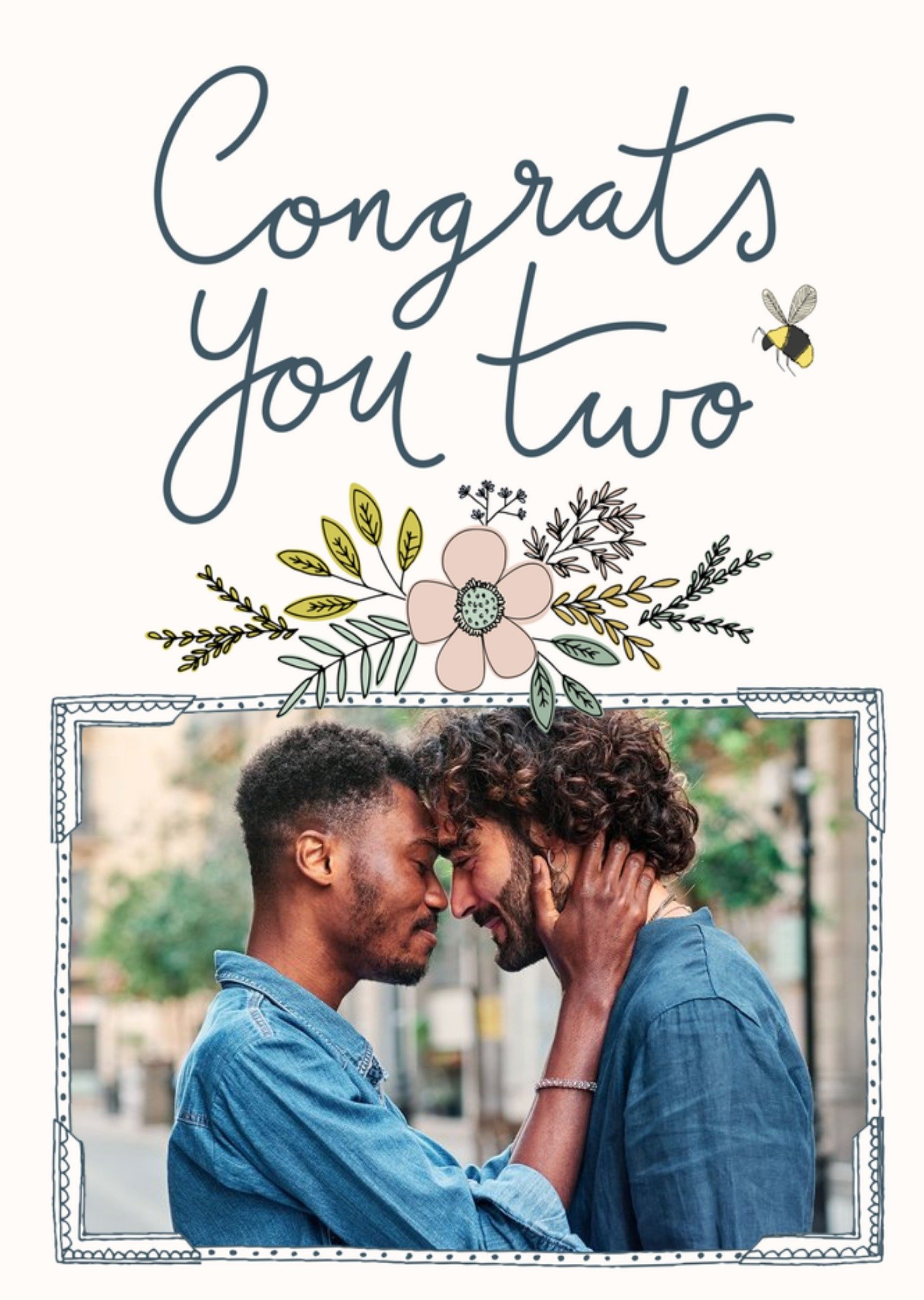 Moonpig Bees Knees Congrats You Two Card