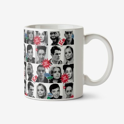 Sex Education Character Faces Repeat Pattern Mug