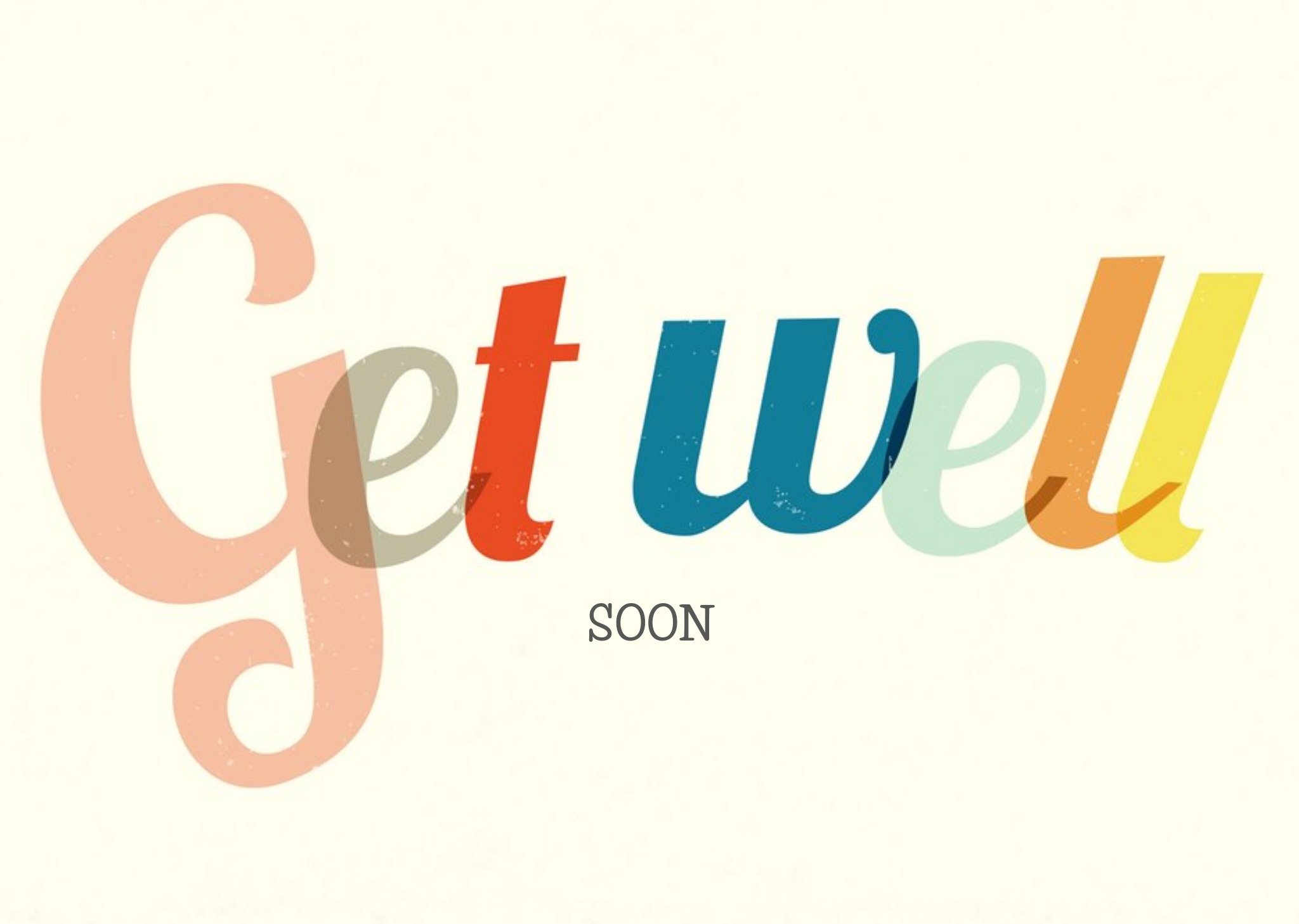 Moonpig Colourful Letters Personalised Get Well Soon Card
